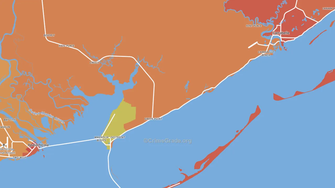 Franklin County, FL Map of Assault Rates