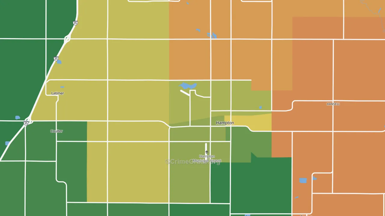 Franklin County, IA Map of Assault Rates