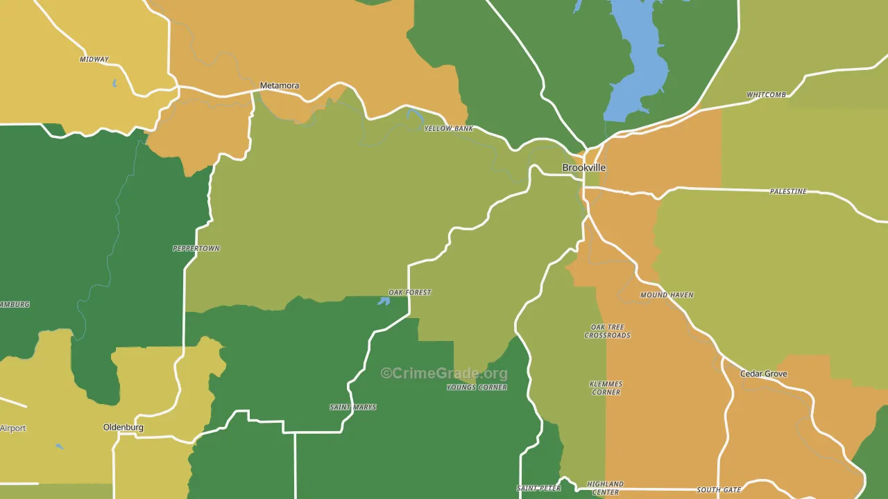 Franklin County, IN Map of Assault Rates