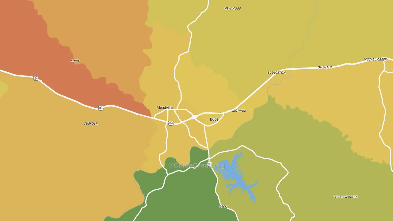Franklin County, MS Map of Assault Rates