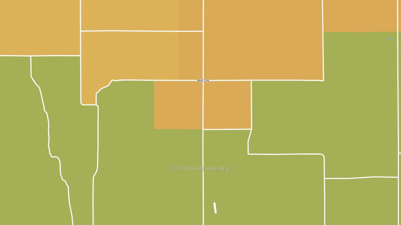 Franklin County, NE Map of Assault Rates