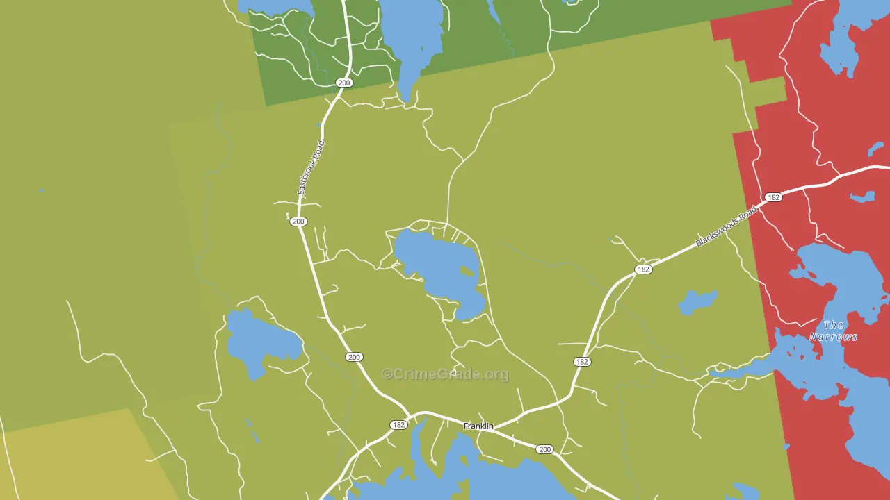 Franklin, ME Map of Assault Rates
