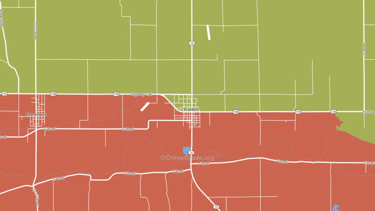 Franklin, NE Map of Assault Rates