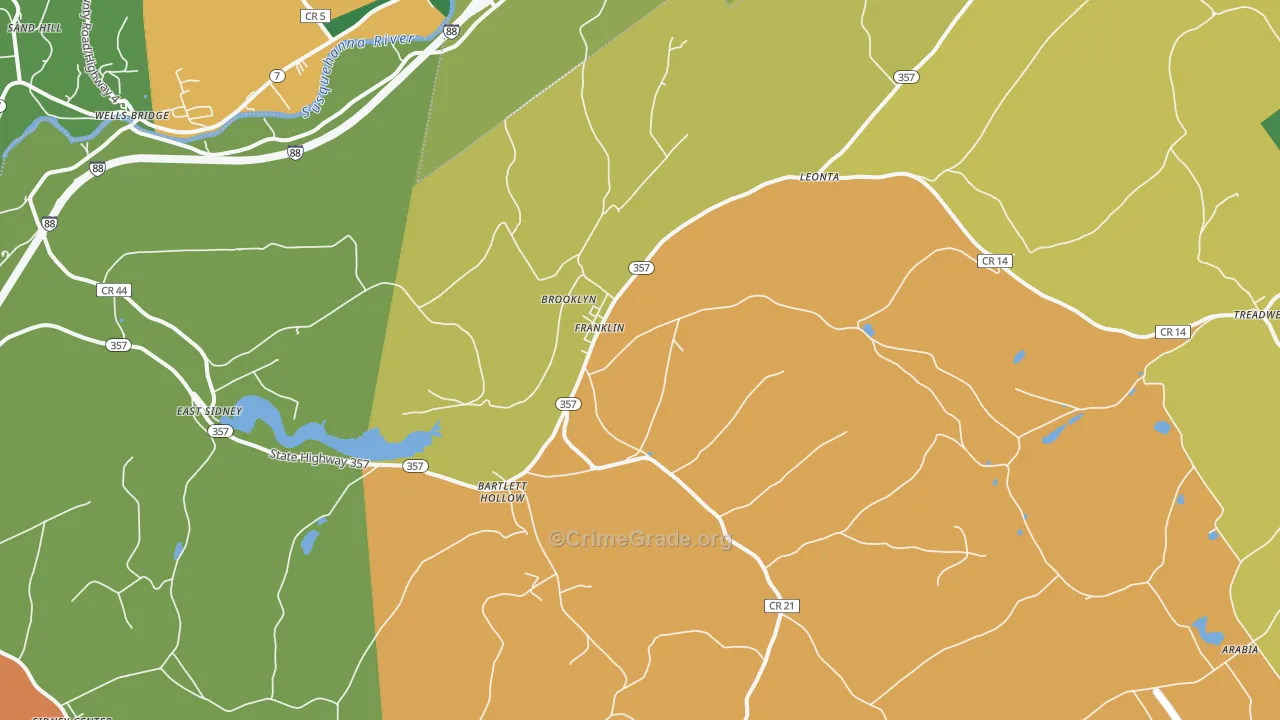 Franklin, NY Map of Assault Rates