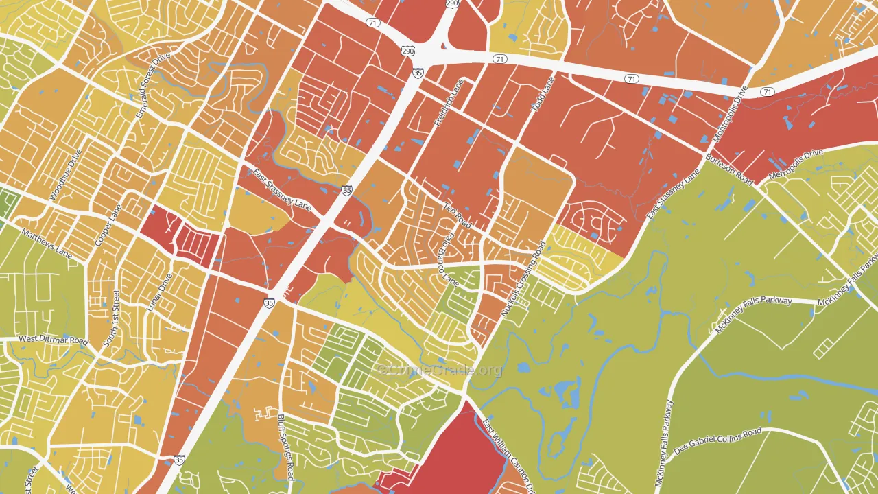 Franklin Park, Austin, TX Map of Assault Rates