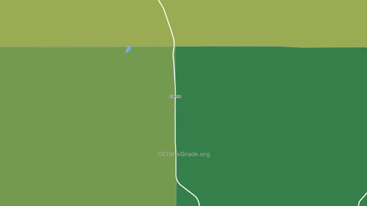 Frannie, WY Map of Assault Rates