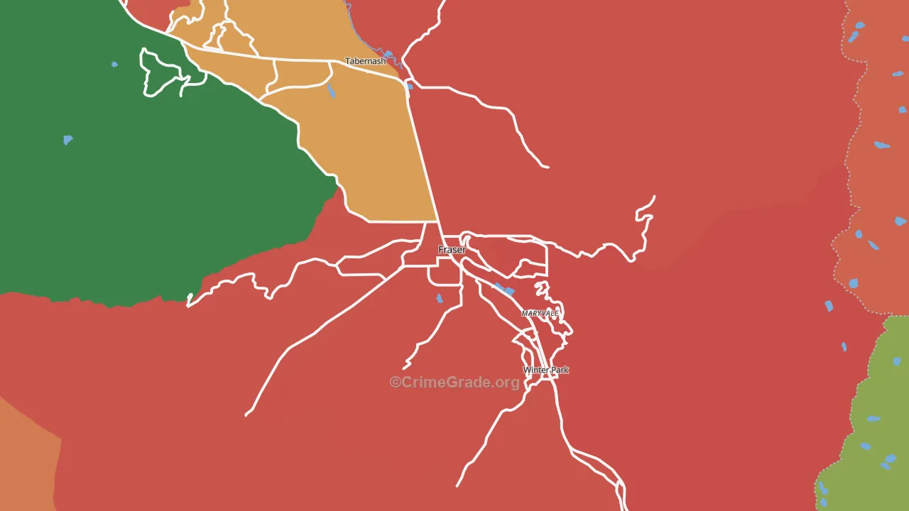 Fraser, CO Map of Assault Rates