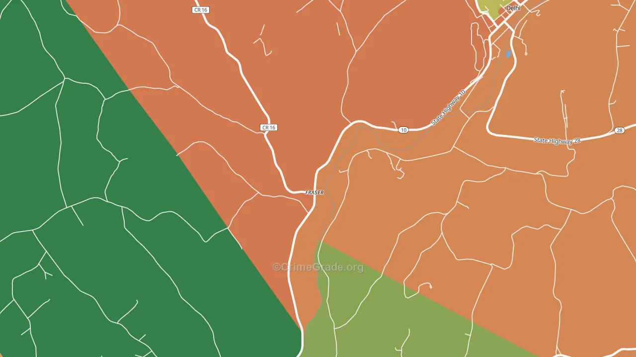 Fraser, NY Map of Assault Rates