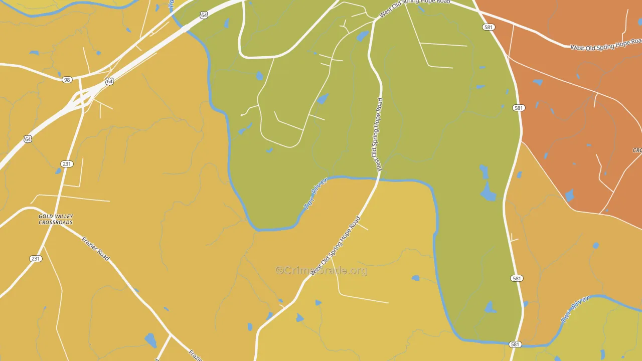 Frazier Crossroads, NC Map of Assault Rates