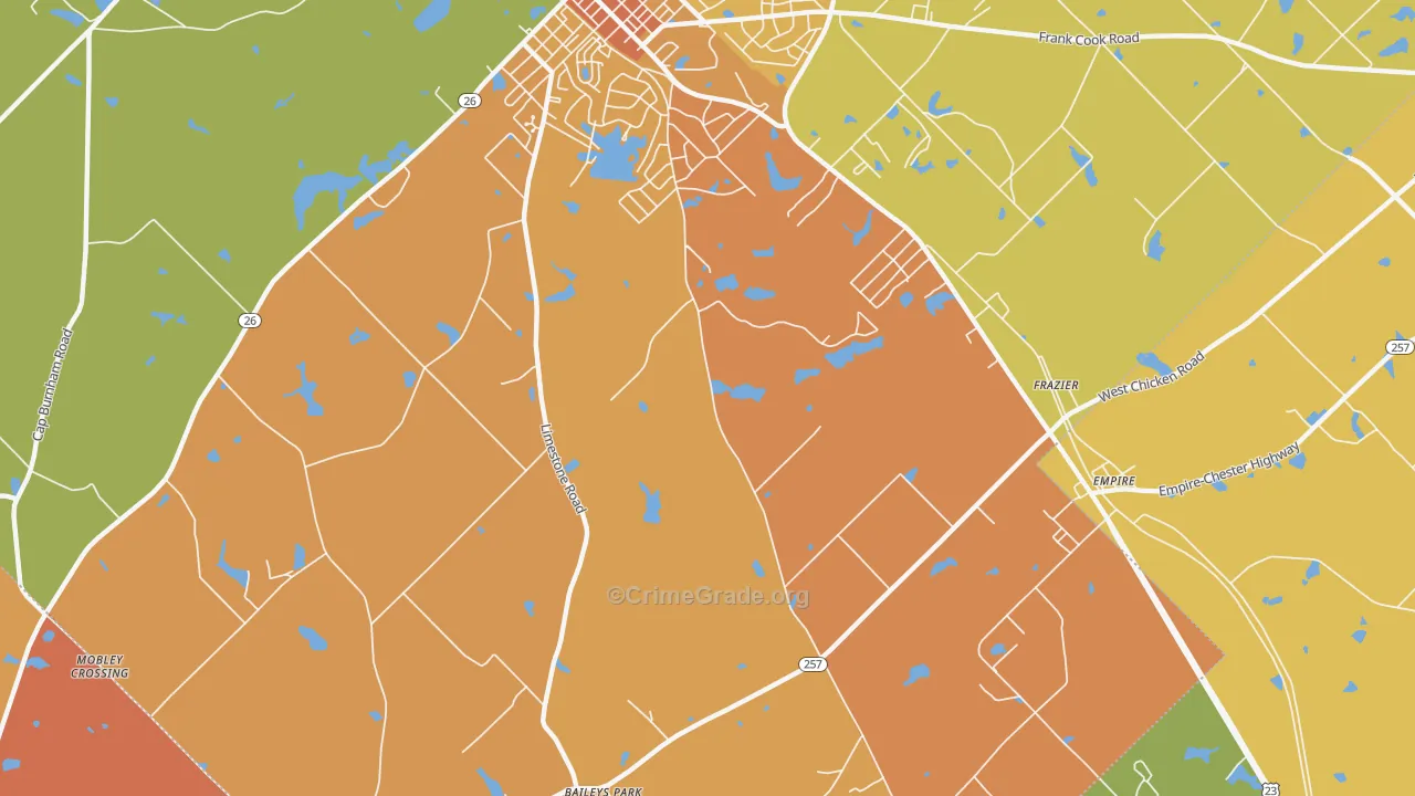 Frazier, GA Map of Assault Rates