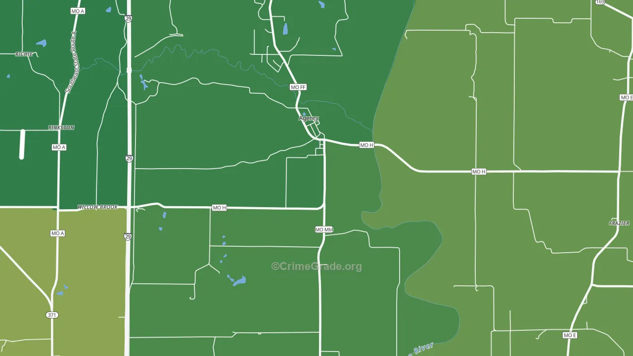 Frazier, MO Map of Assault Rates