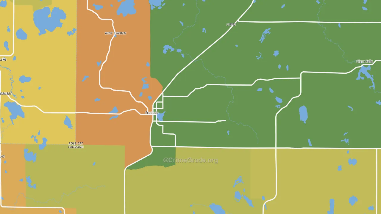 Frederic, WI Map of Assault Rates