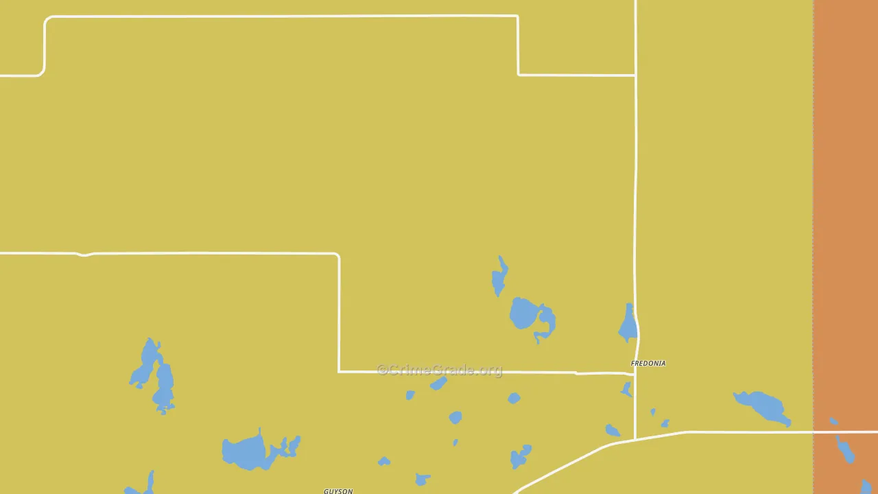 Fredonia, ND Map of Assault Rates