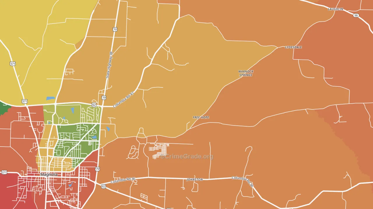Free Hope, AR Map of Assault Rates