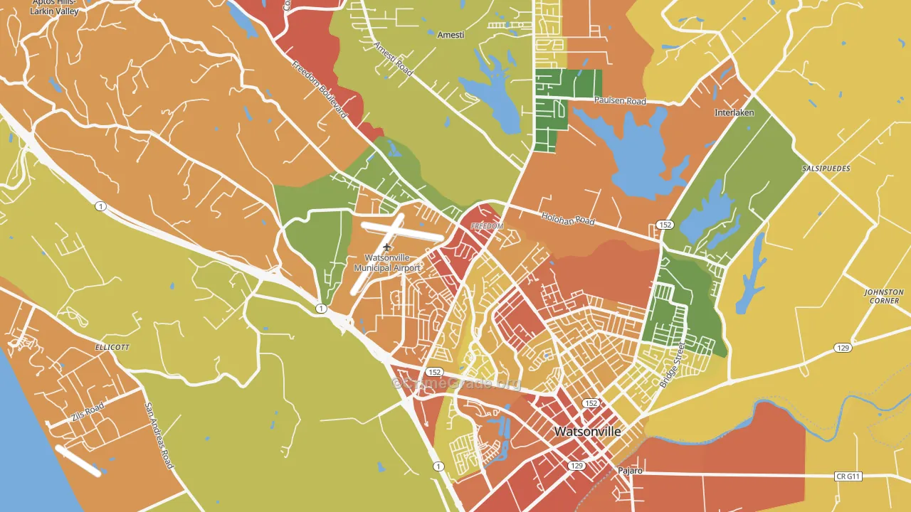 Freedom, CA Map of Assault Rates
