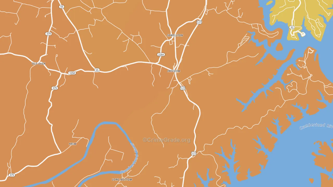 Freedom, KY Map of Assault Rates