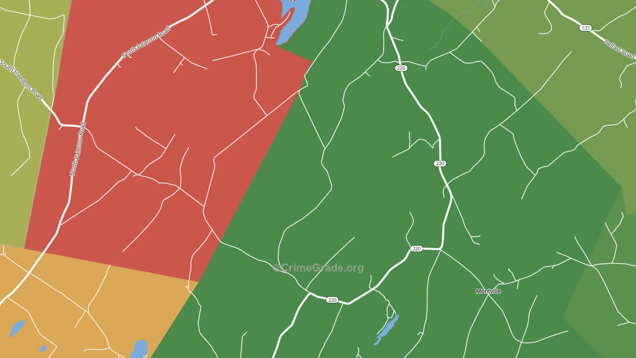 Freedom, ME Map of Assault Rates