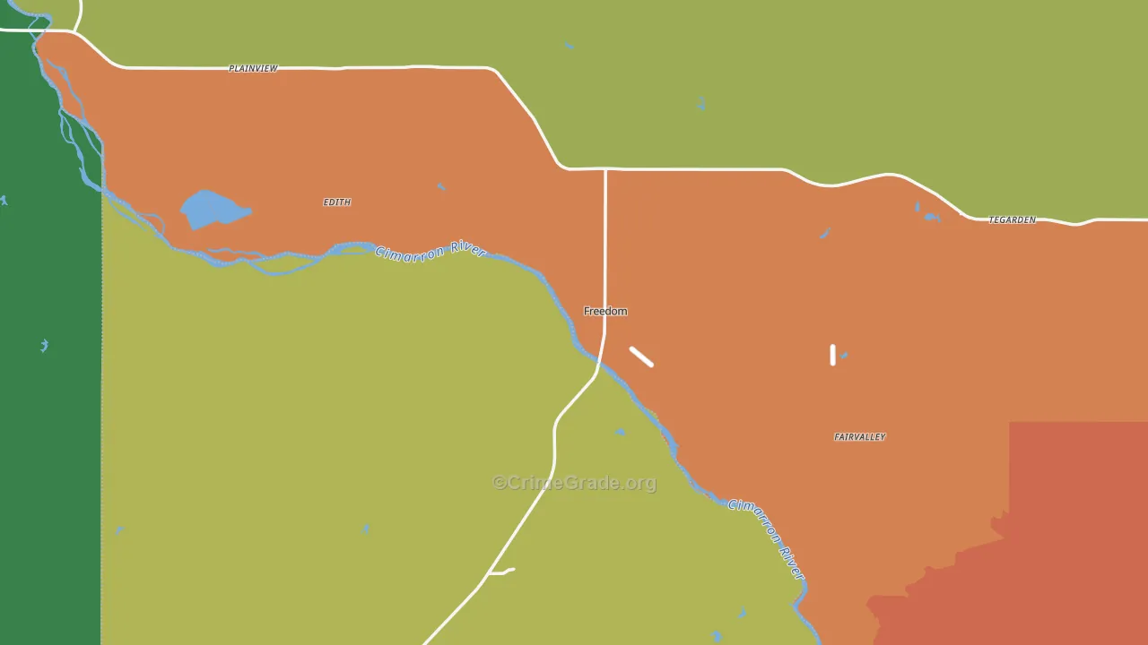 Freedom, OK Map of Assault Rates
