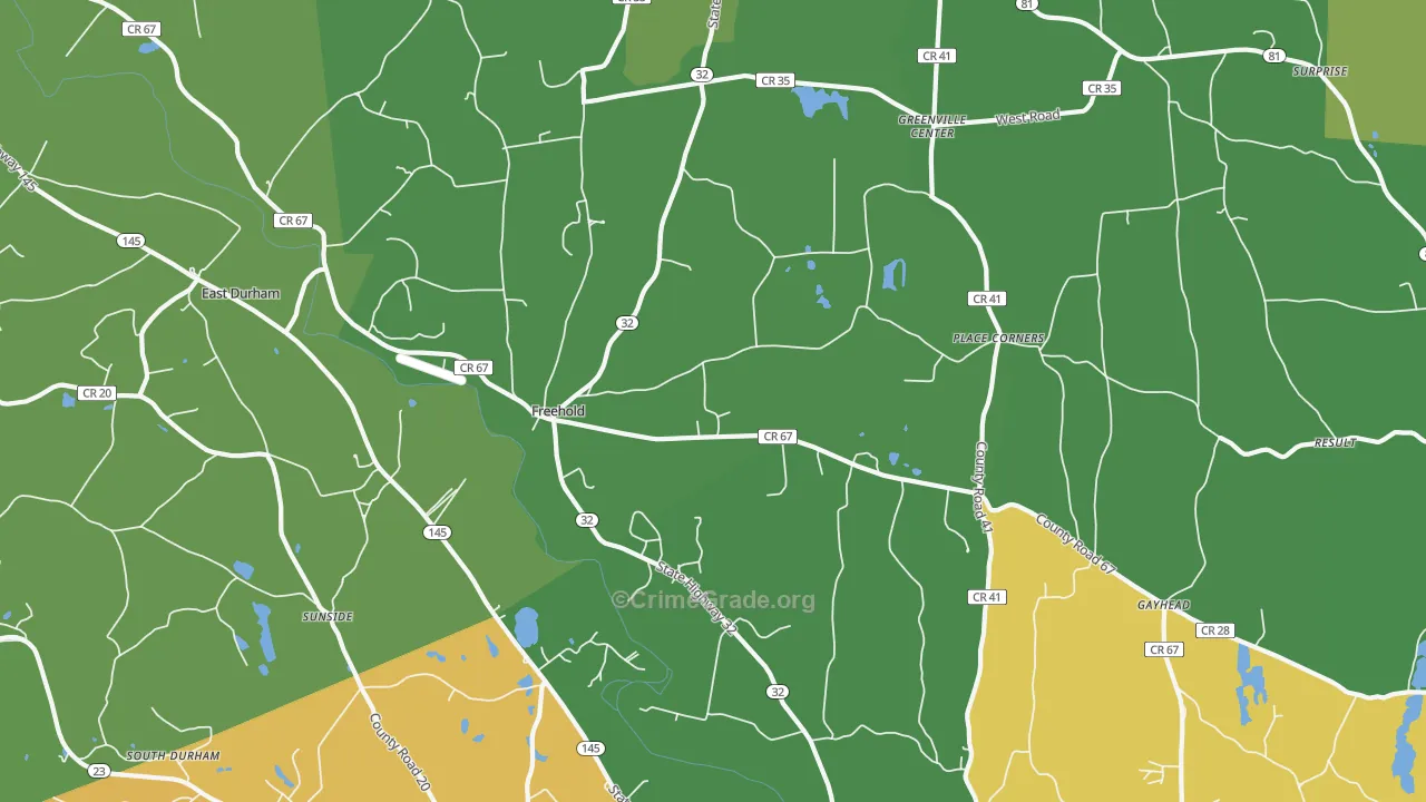 Freehold, NY Map of Assault Rates