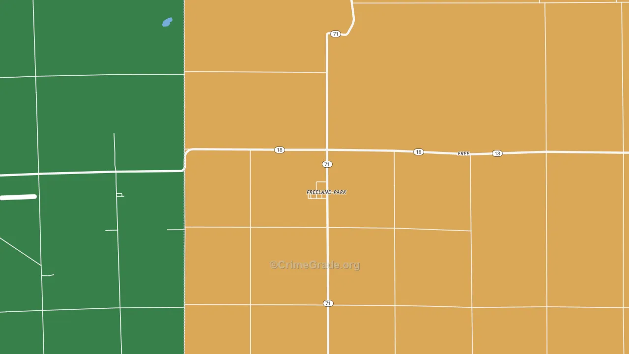 Freeland Park, IN Map of Assault Rates