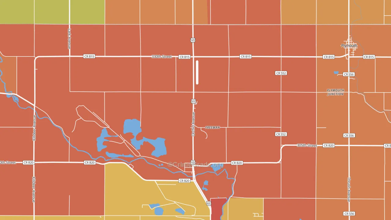 Freeman, IA Map of Assault Rates