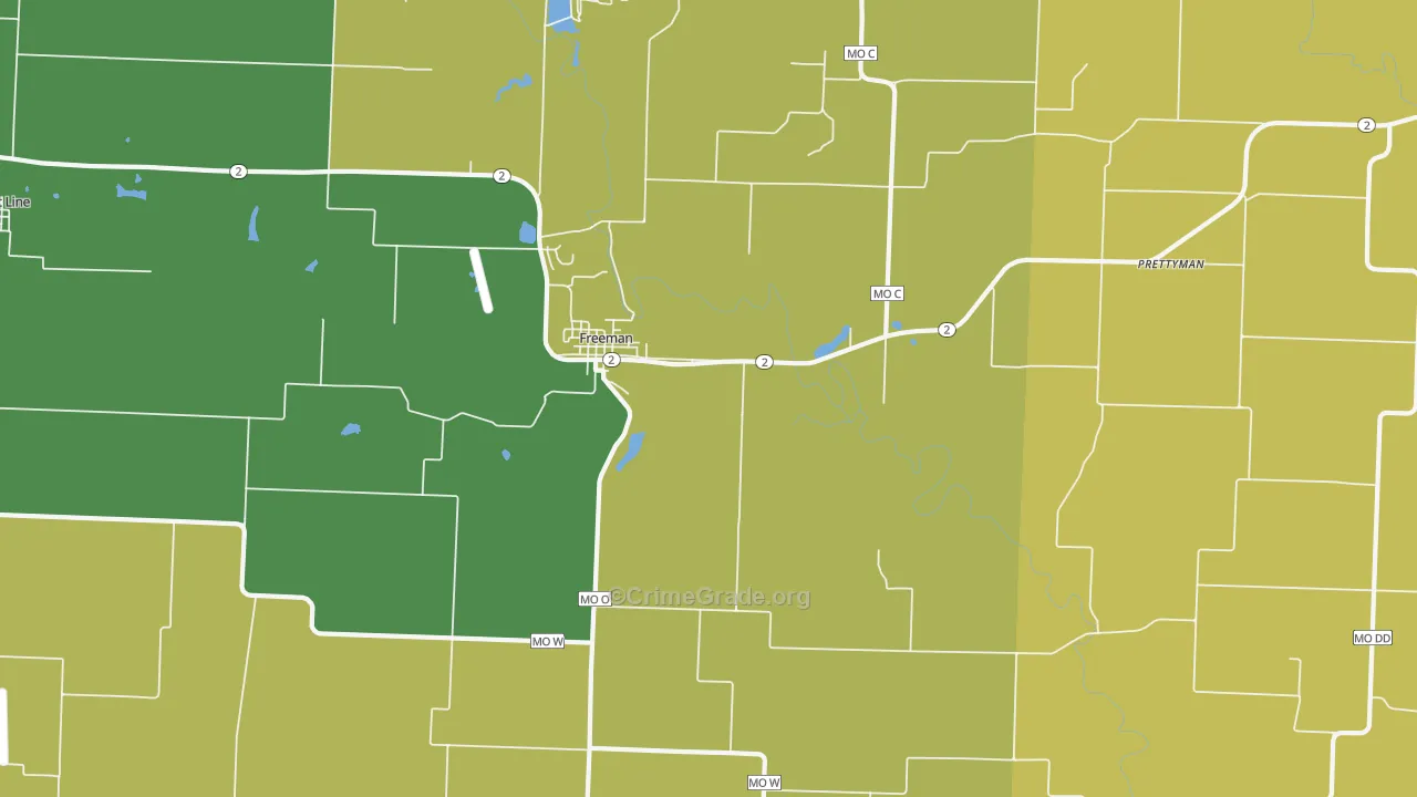 Freeman, MO Map of Assault Rates