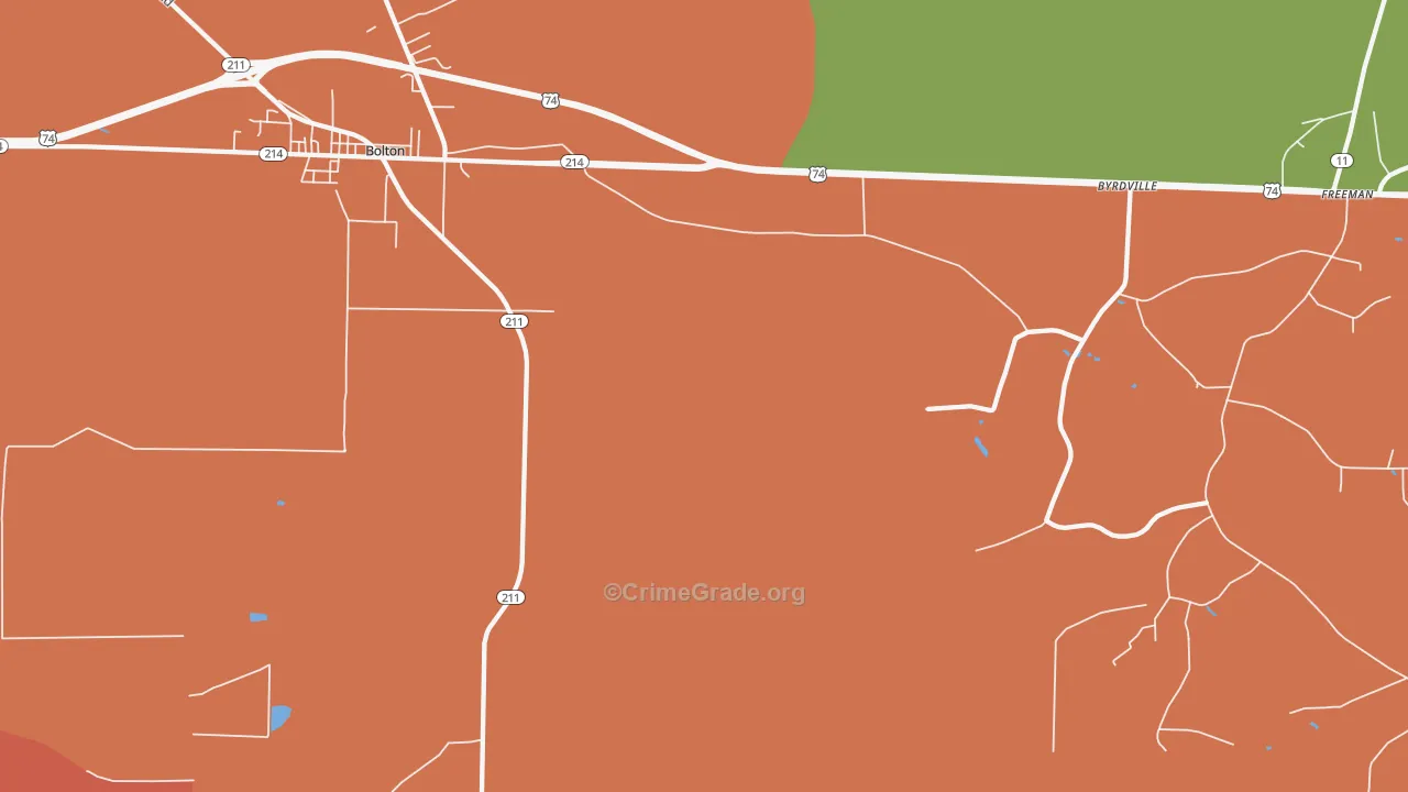 Freeman, NC Map of Assault Rates