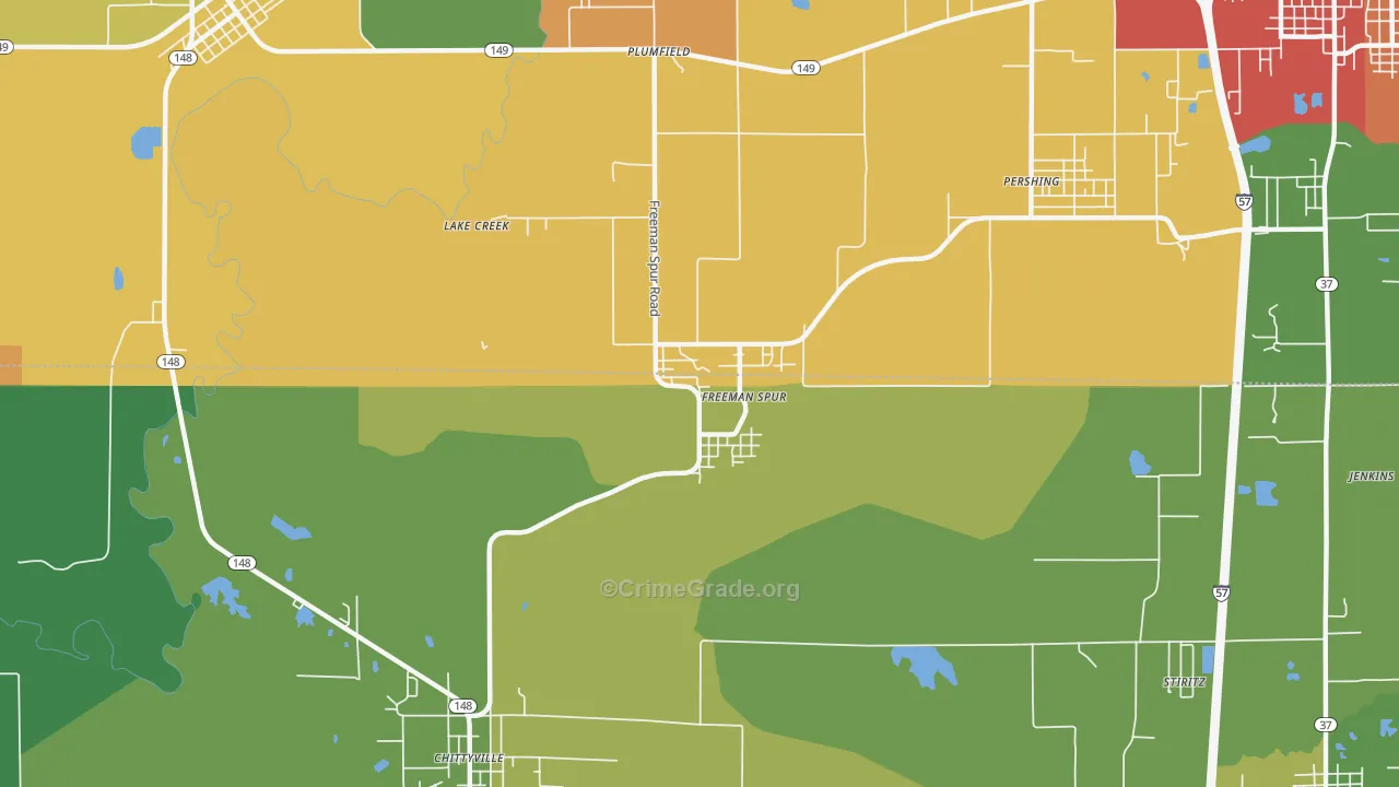 Freeman Spur, IL Map of Assault Rates