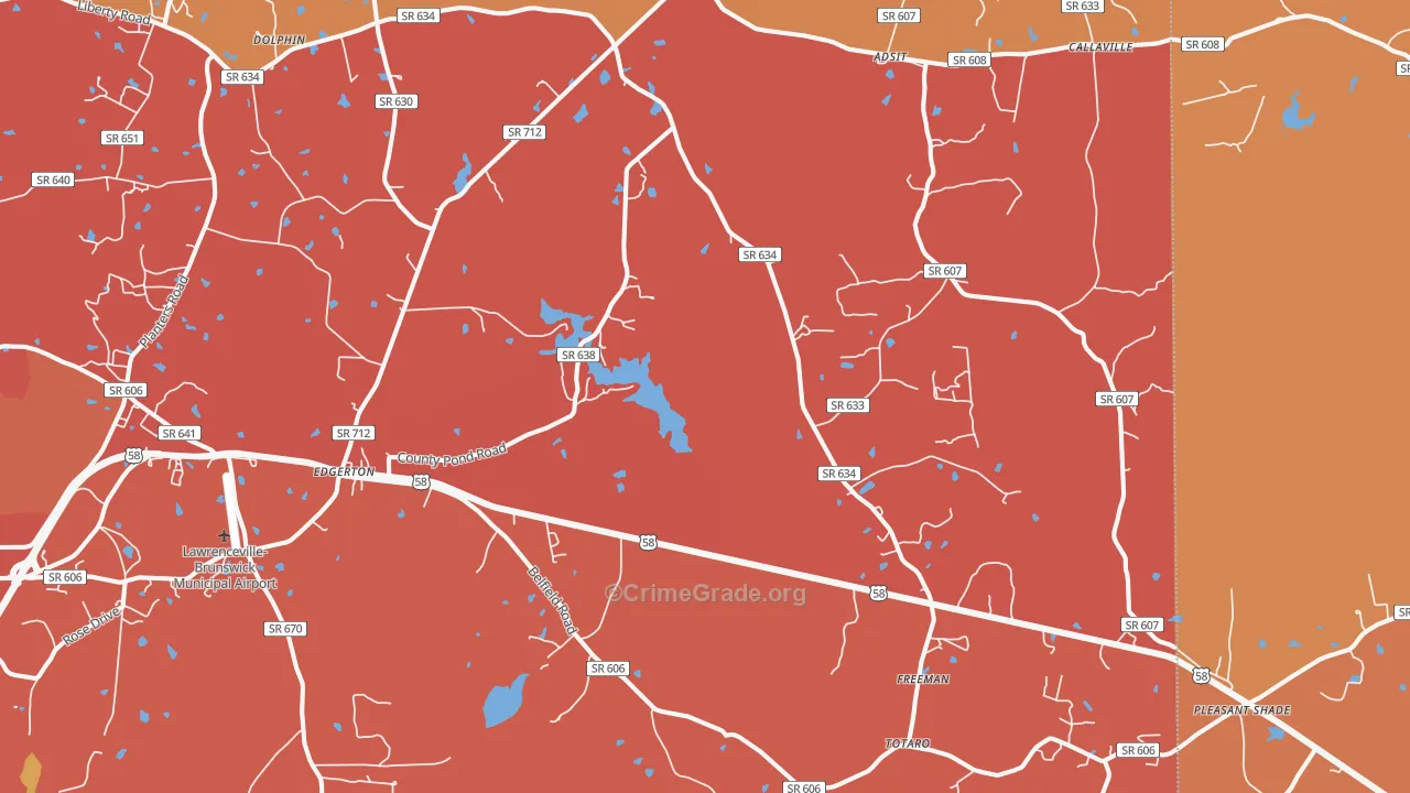 Freeman, VA Map of Assault Rates