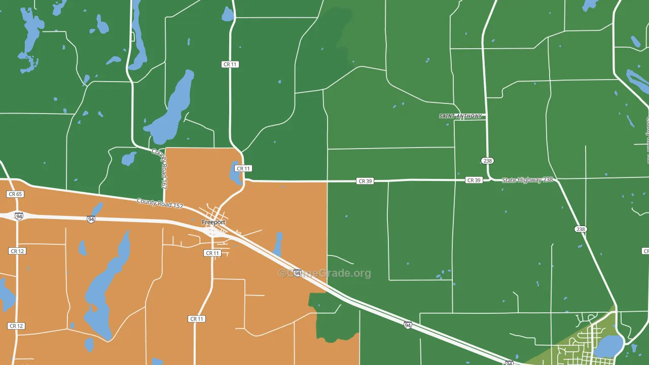 Freeport, MN Map of Assault Rates