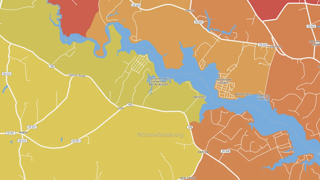 Freeport, VA Map of Assault Rates