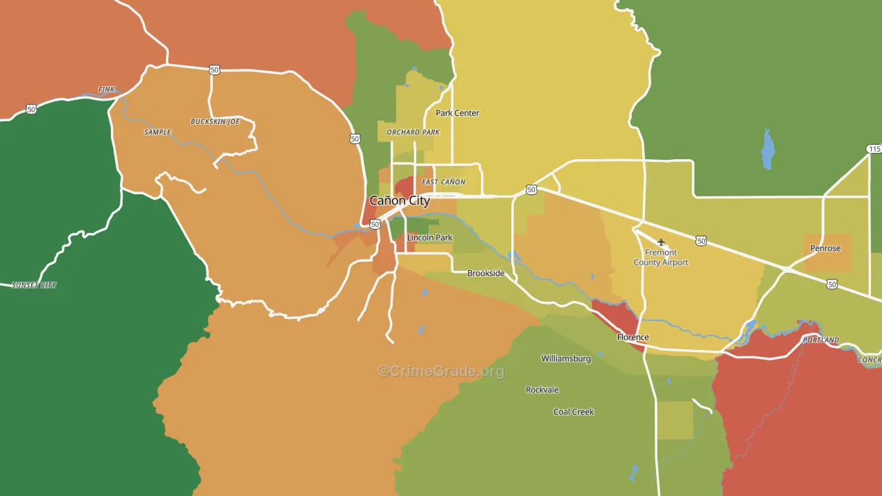 Fremont County, CO Map of Assault Rates