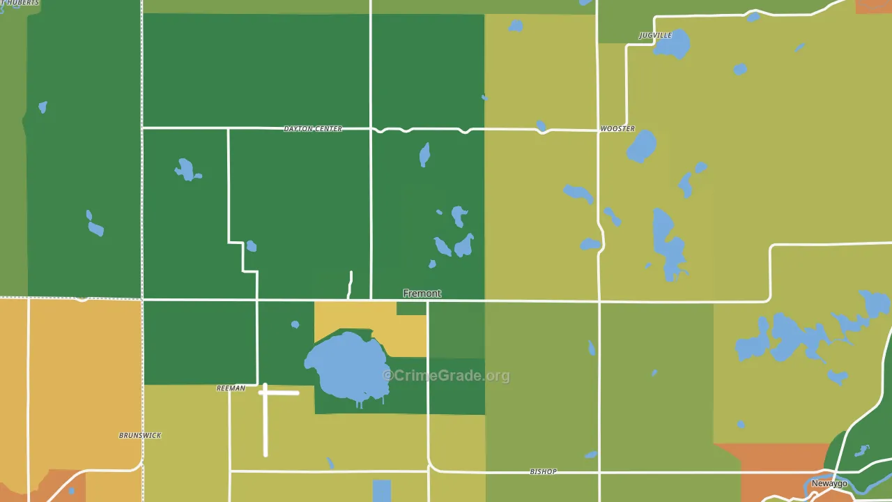 Fremont, MI Map of Assault Rates