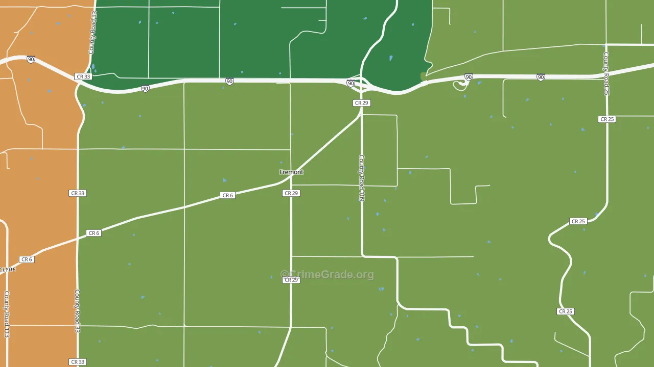 Fremont, MN Map of Assault Rates