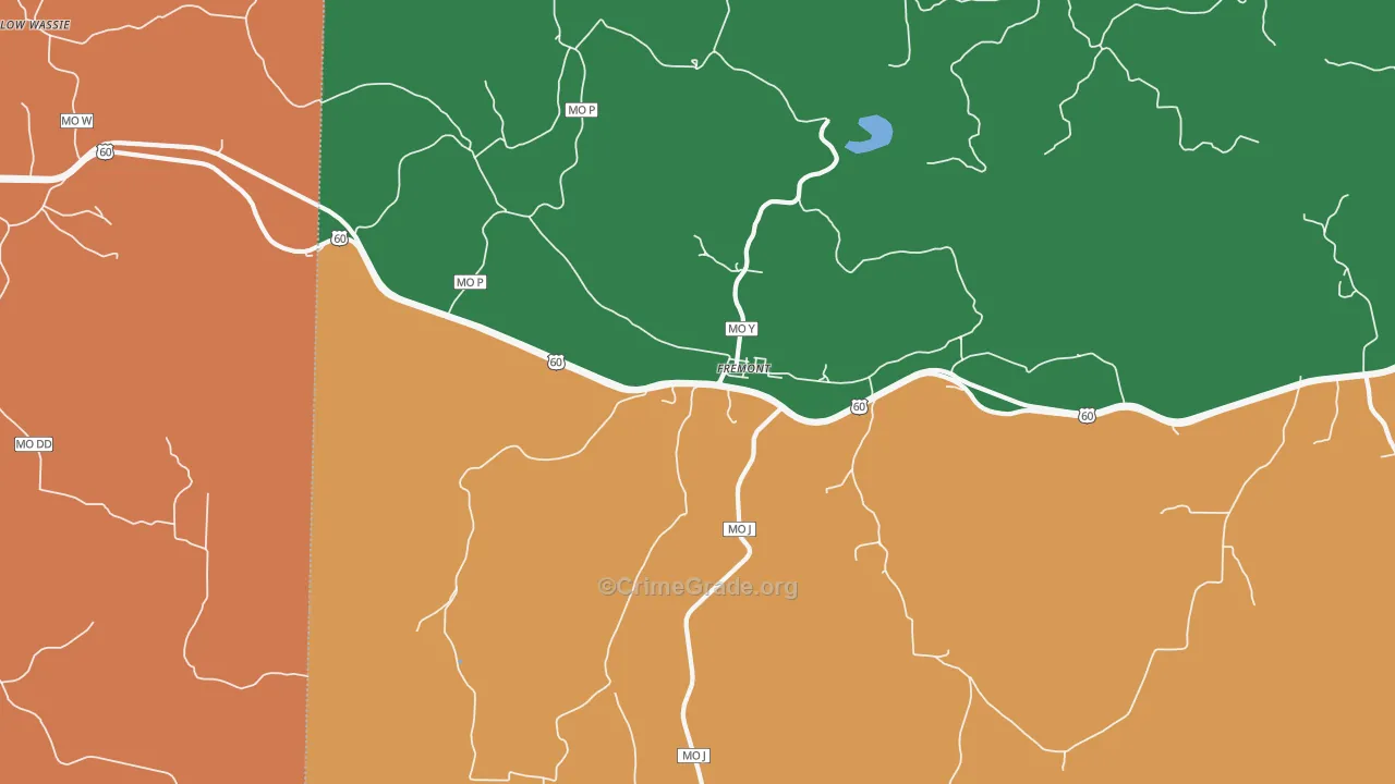 Fremont, MO Map of Assault Rates