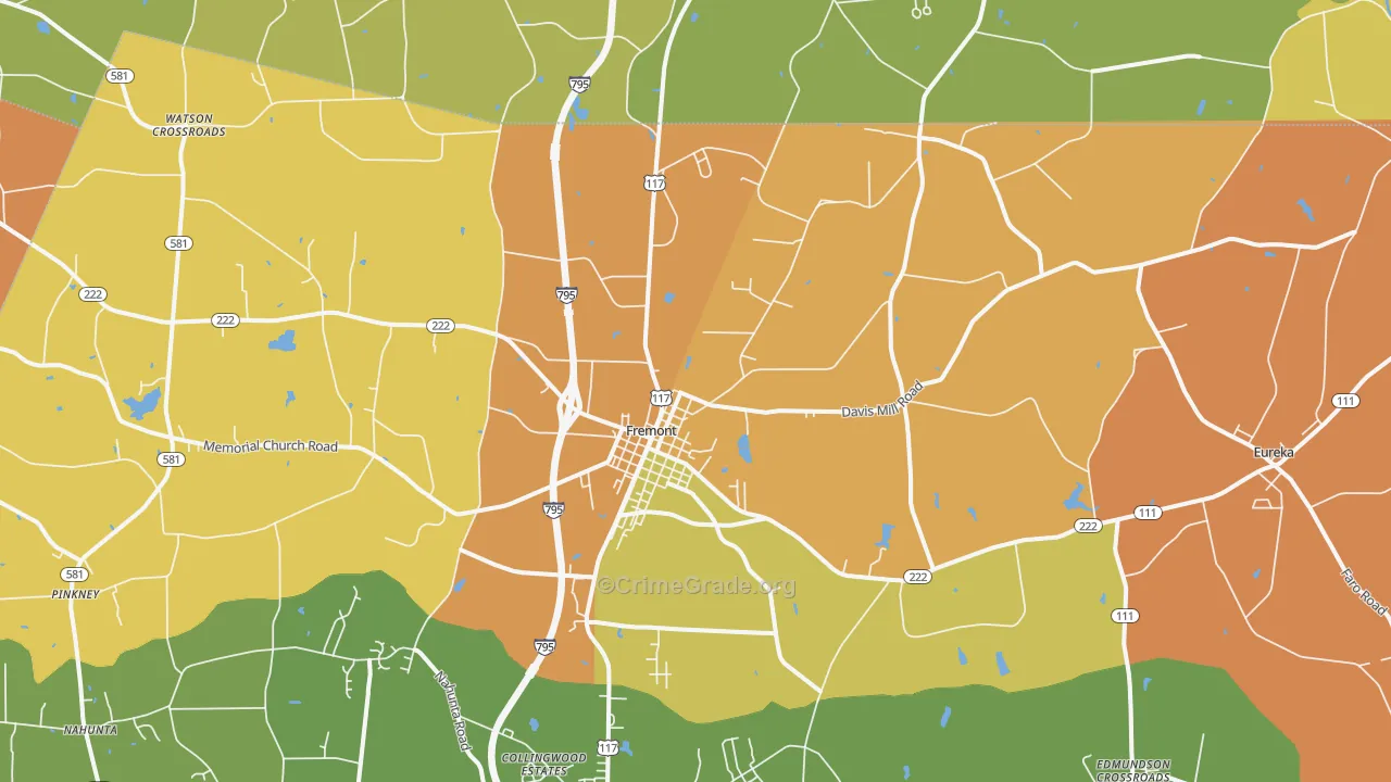 Fremont, NC Map of Assault Rates