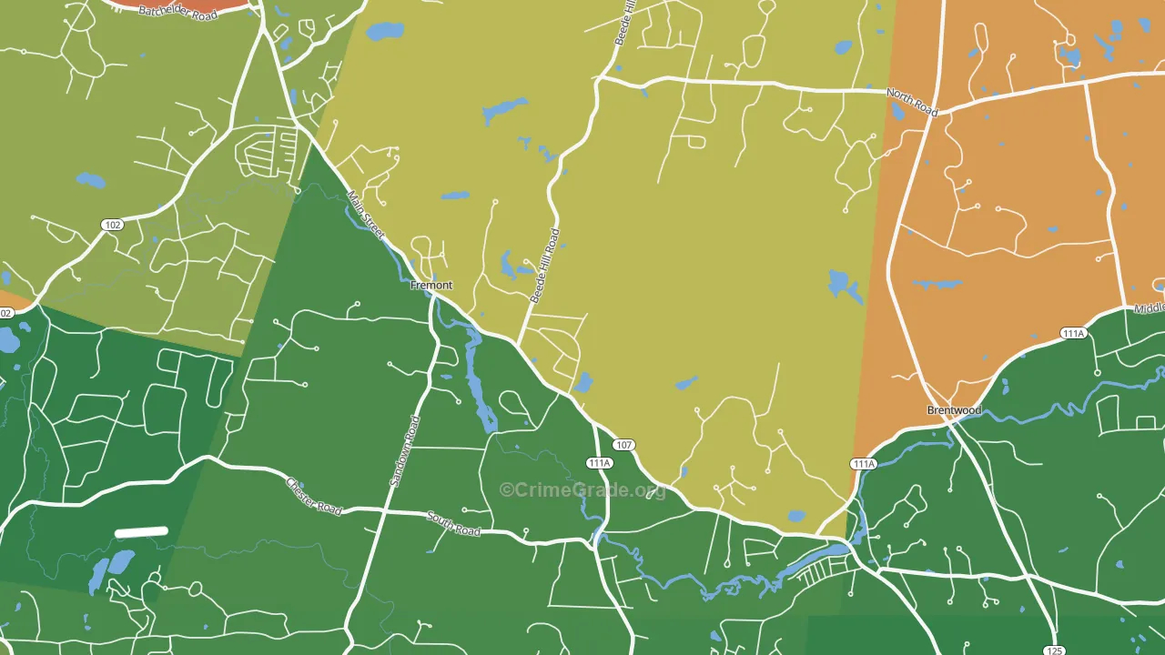 Fremont, NH Map of Assault Rates
