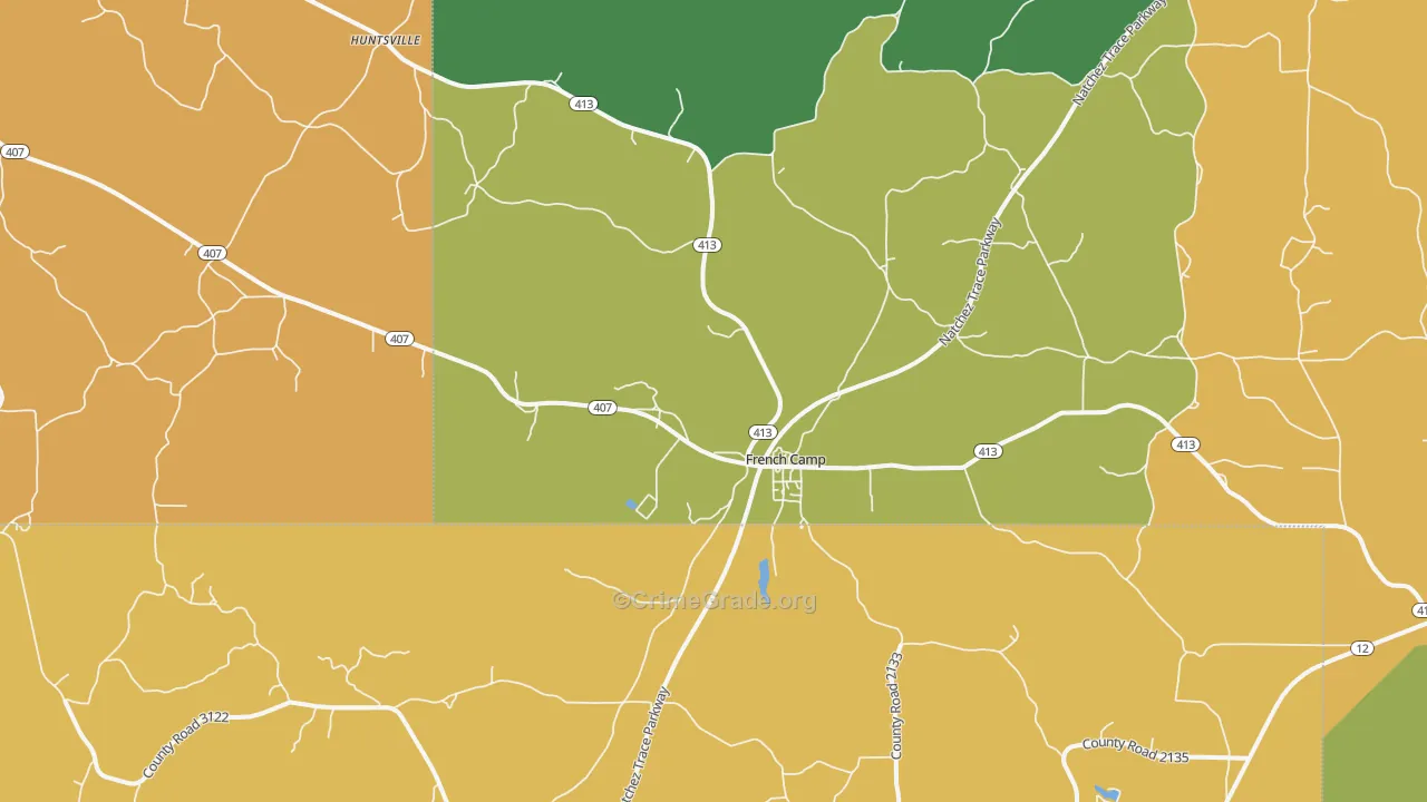 French Camp, MS Map of Assault Rates