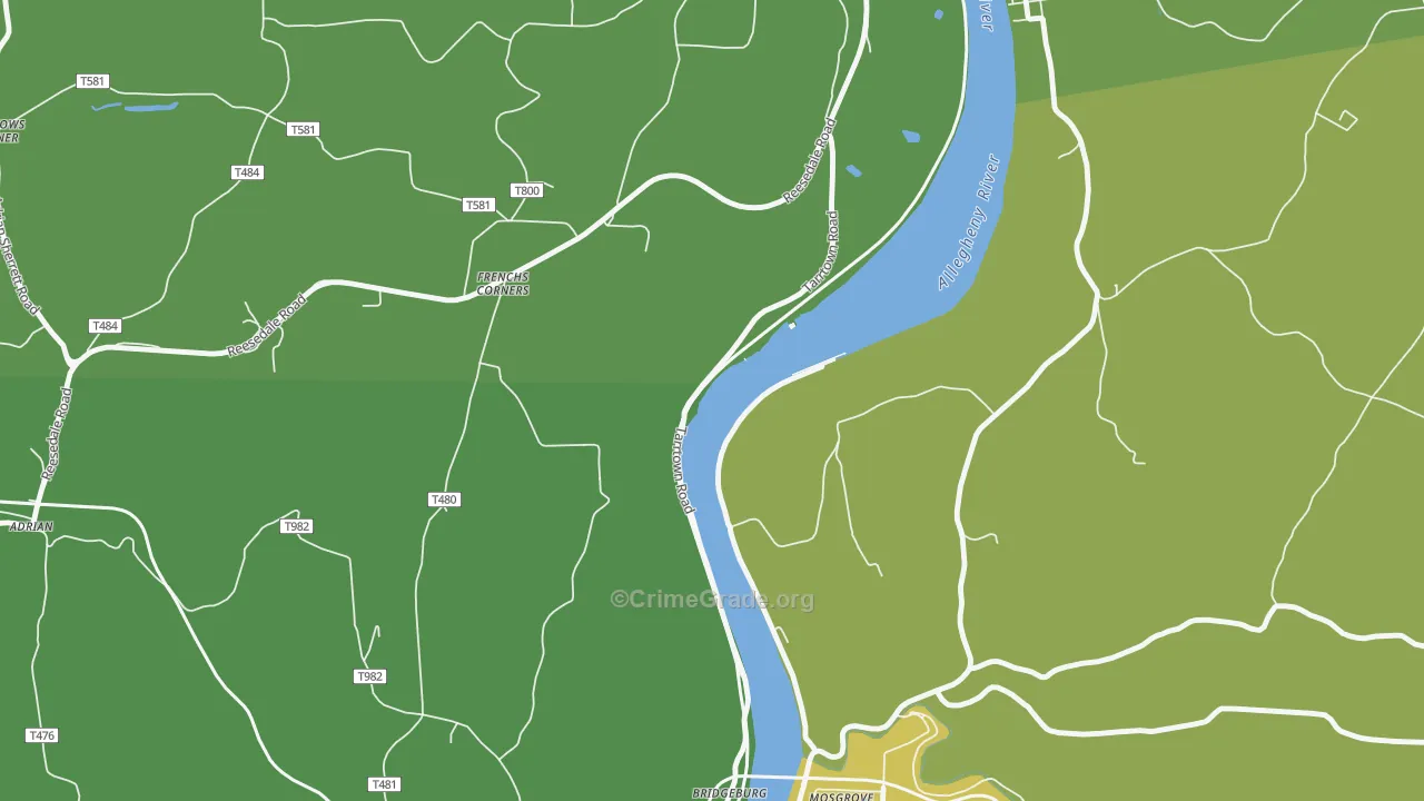 Frenchs Corners, PA Map of Assault Rates