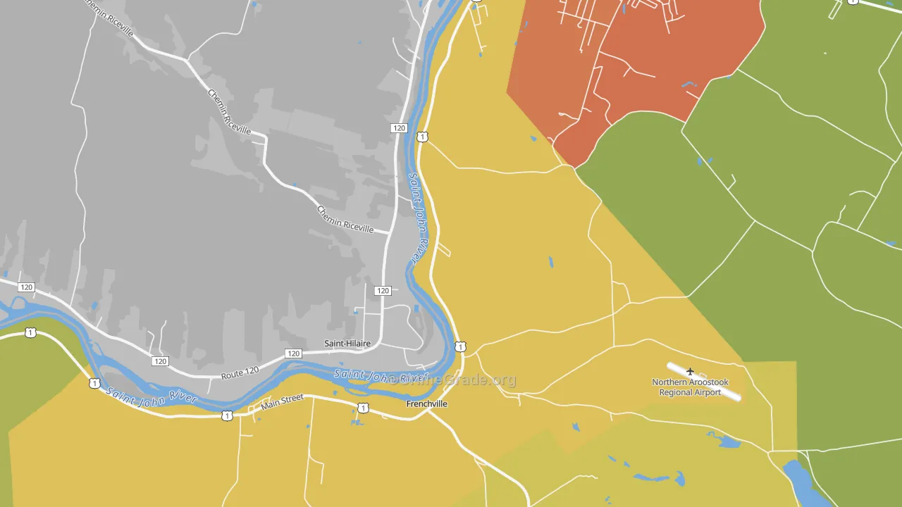 Frenchville, ME Map of Assault Rates