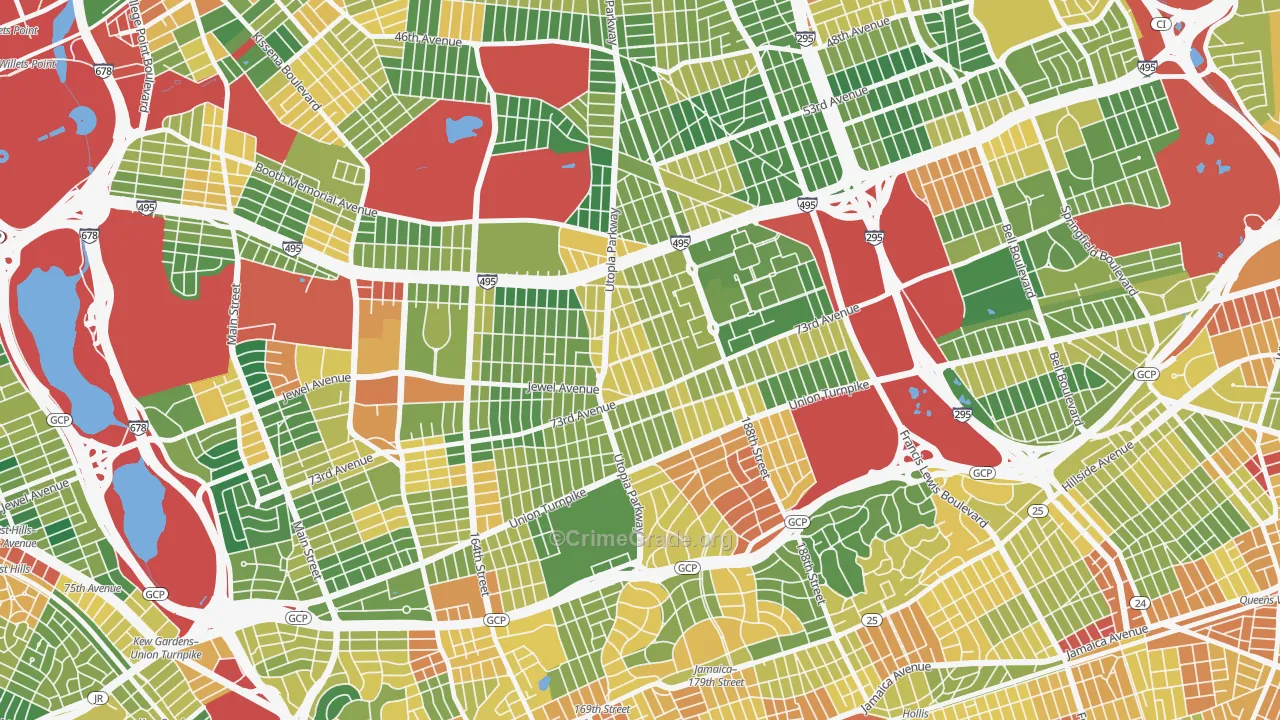 Fresh Meadows, Queens, NY Map of Assault Rates
