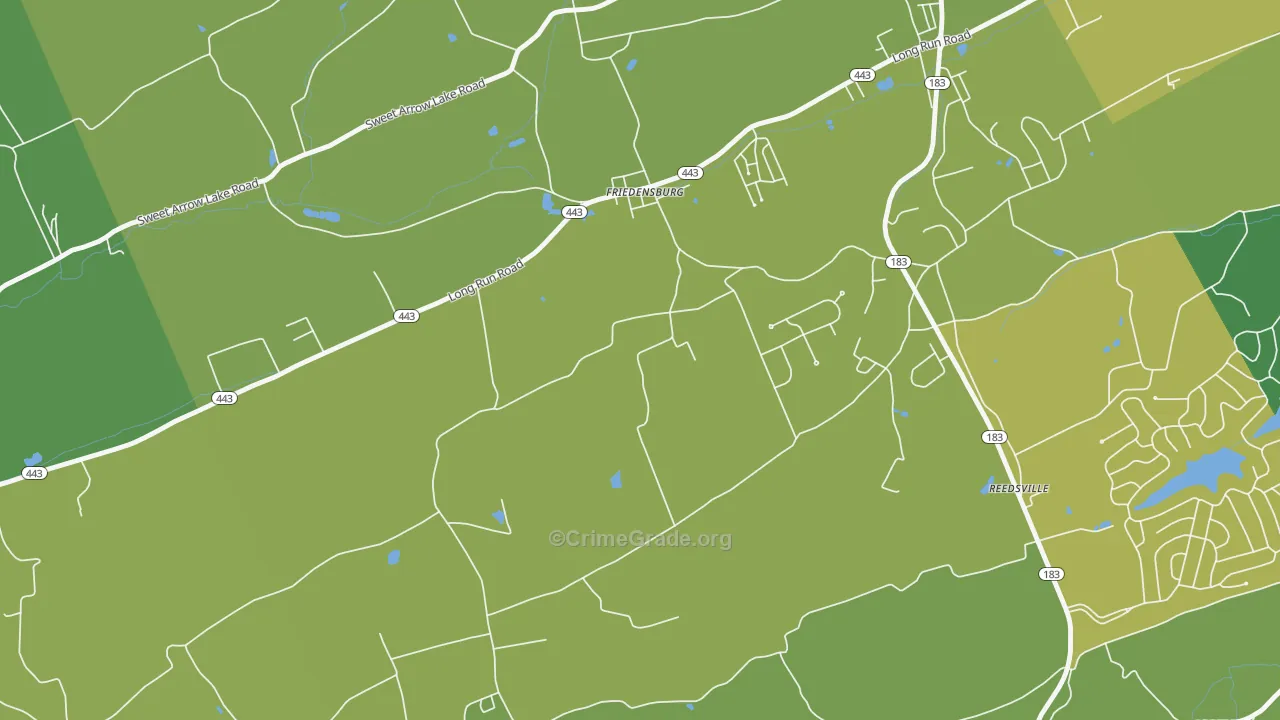 Friedensburg, PA Map of Assault Rates