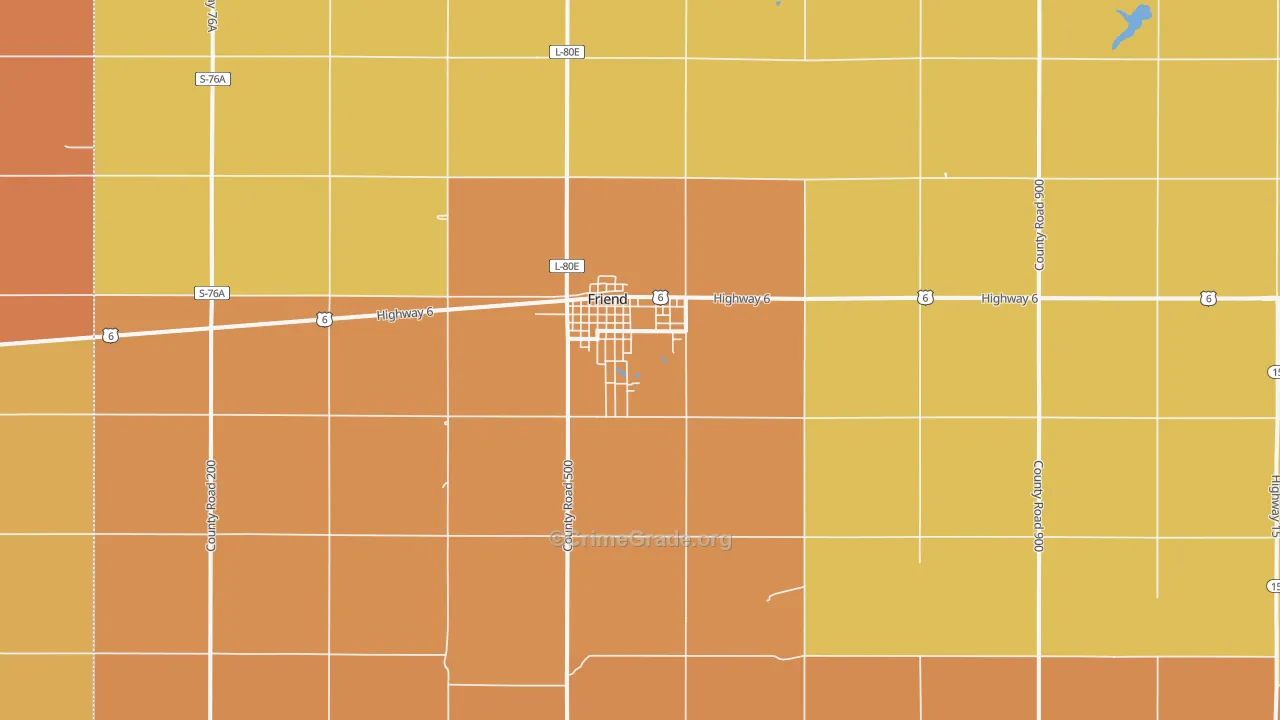 Friend, NE Map of Assault Rates