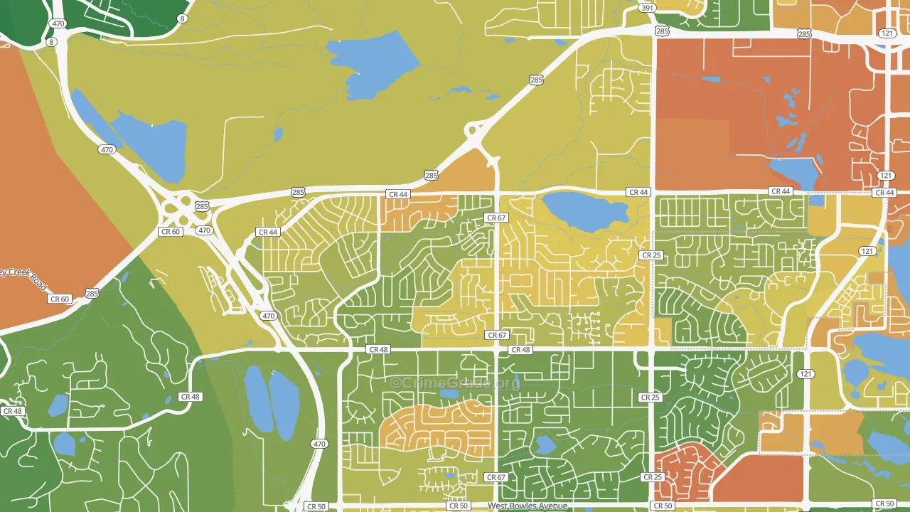Friendly Hills, Dakota Ridge, CO Map of Assault Rates
