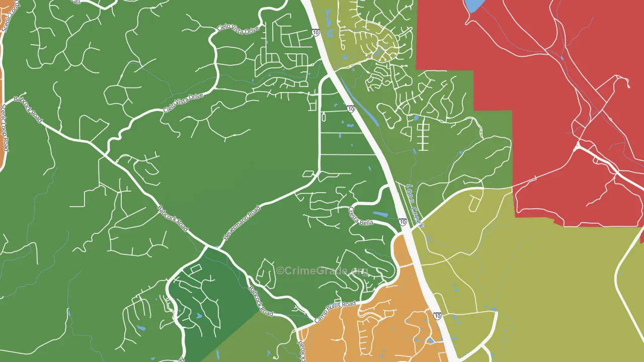 Friends of Friedrich Wilderness Park, San Antonio, TX Map of Assault Rates