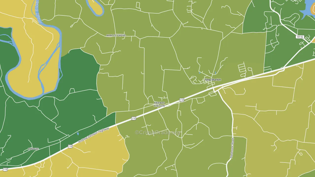 Friends Station, TN Map of Assault Rates