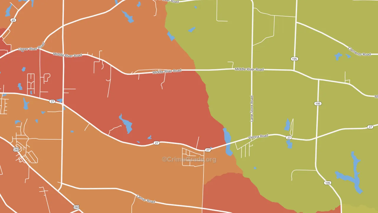 Friendship, GA Map of Assault Rates