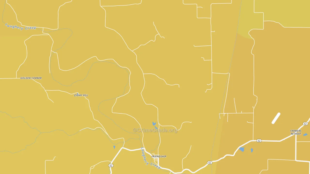 Friendship, IN Map of Assault Rates