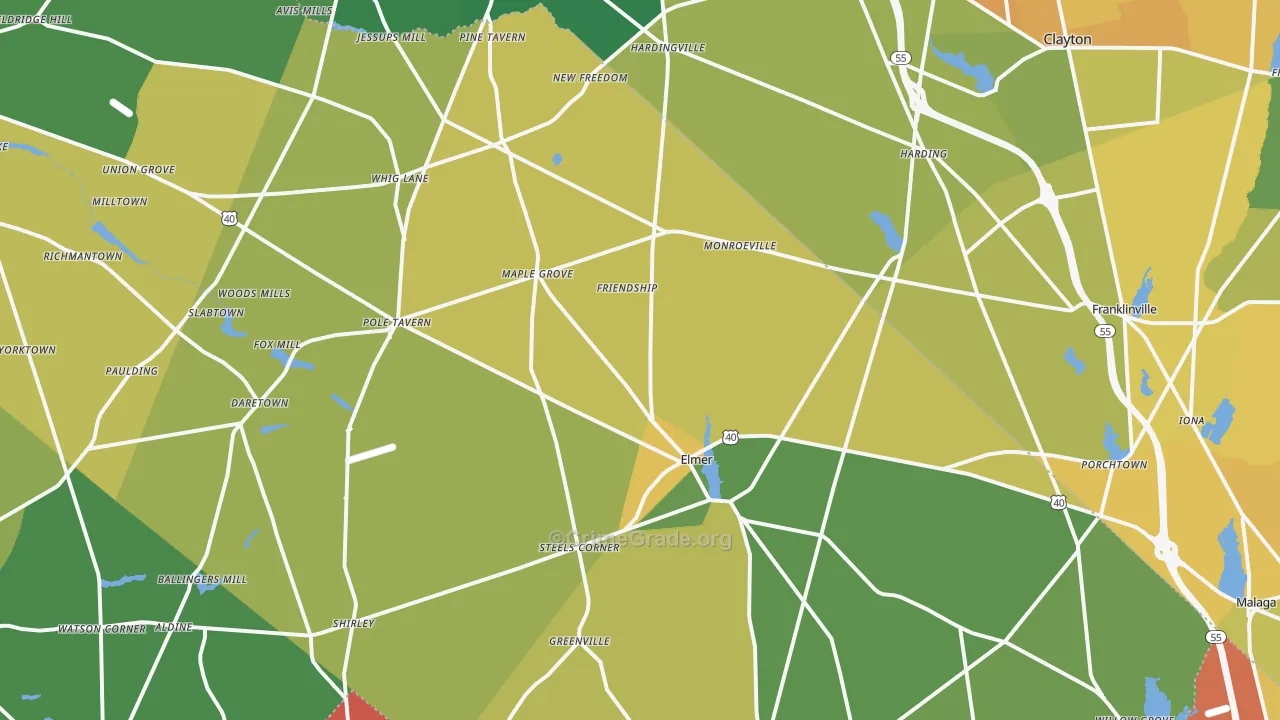 Friendship, NJ Map of Assault Rates