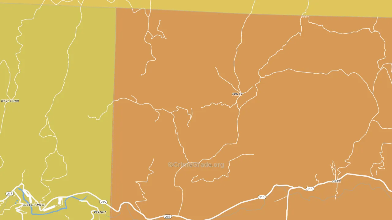 Friley, AR Map of Assault Rates